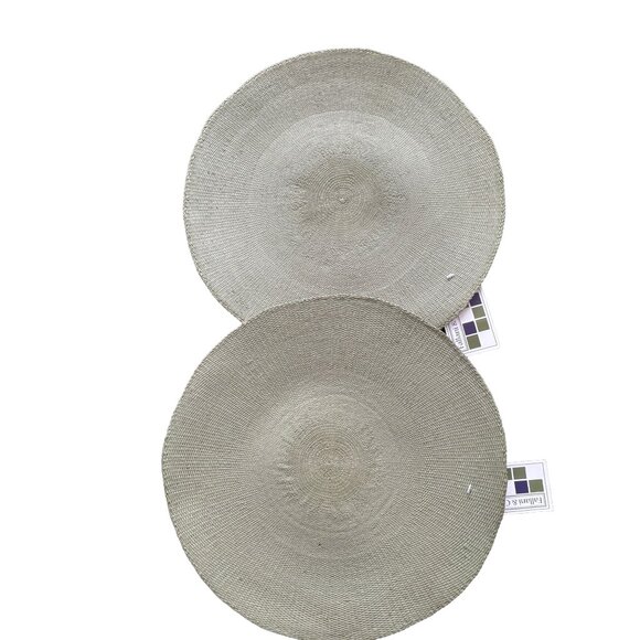 Set of 8 Fallani & Cohn 15" Paper Placemat Red, Sage, Blue, Cream New - Picture 3 of 7